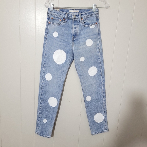 Levi's Wedgie Polka Dots Women's Size 25 - Picture 1 of 11
